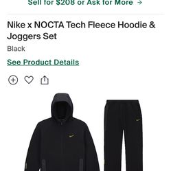 Nike x NOCTA Tech Fleece Hoodie & Joggers Set 