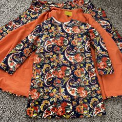 Girl Size 5/6 Jacket And dress Vintage 70 Style Duo. Worn Once 