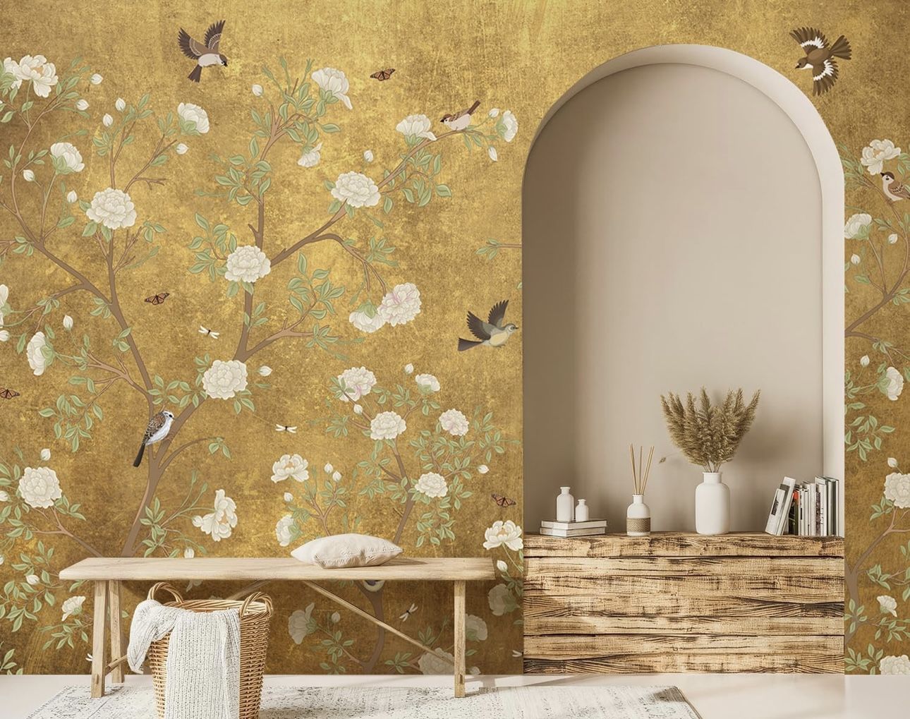 Plum Blossom Mural Wallpaper