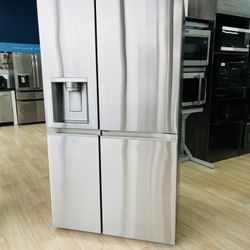 - 27.1 cu ft Side by Side Refrigerator with Door in Door, Craft Ice, and Smart Wi-Fi - Stainless steel Model:LRSDSS