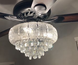 Fancy 5 Blade Bella Depot Brand Beautiful Dangling Crystals