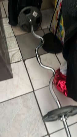 Ez bar with weights 50$