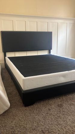 Queen Size Bedframe and Box Spring Set