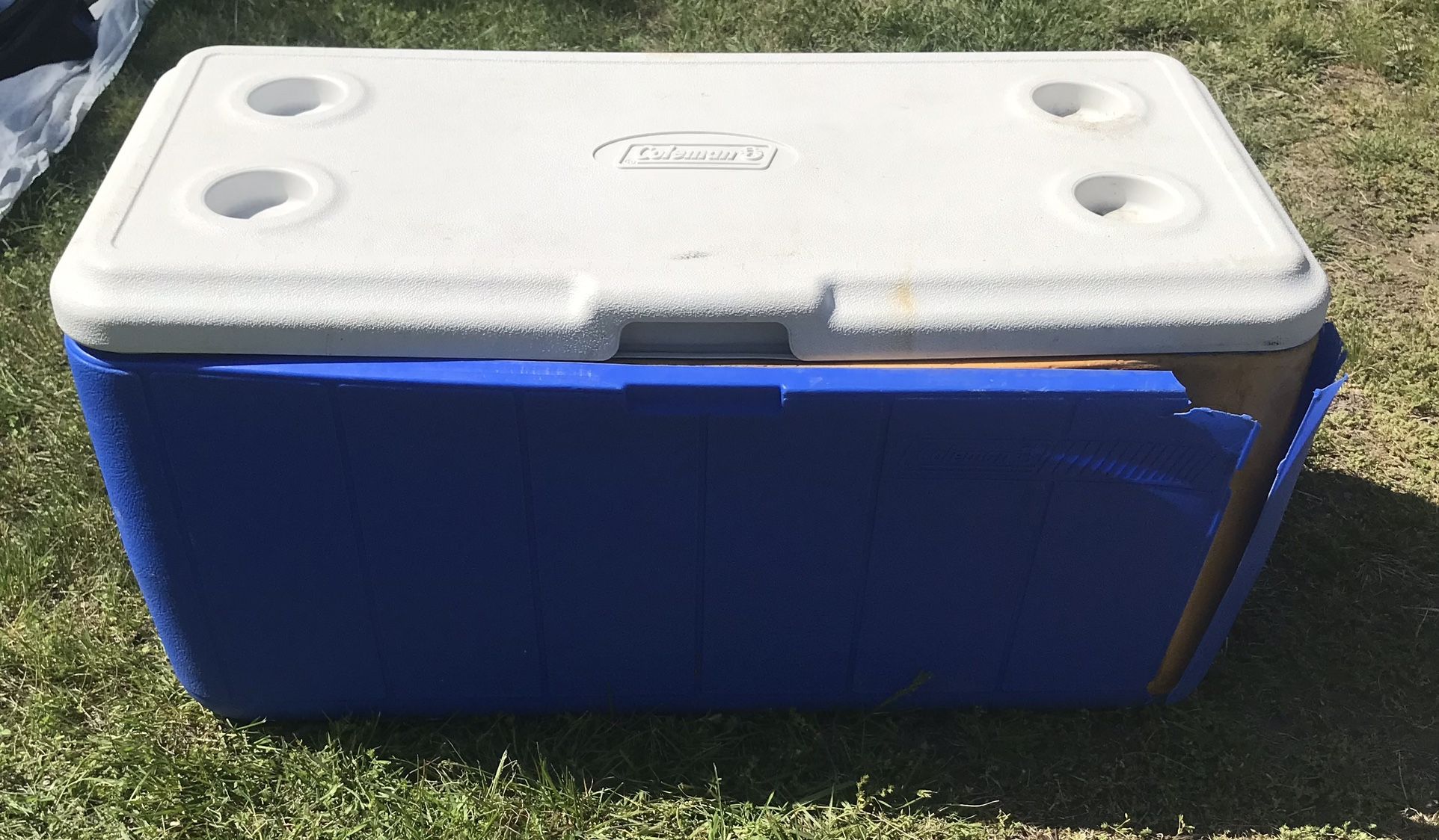 Large Blue Coleman Cooler