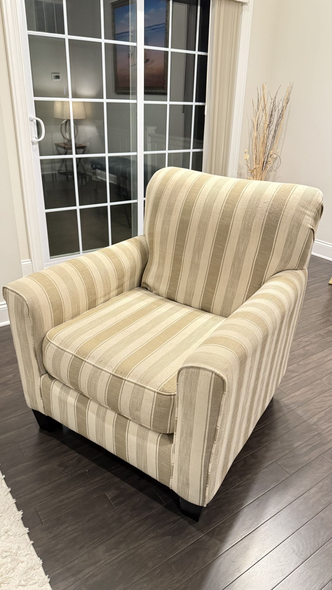 Striped Accent Chair