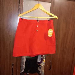 New With Tags Girls 14/16 XL Wonder Nation Red Corduroy Mini Skirt $5