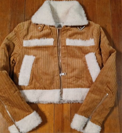 Women's BDG Urban Outfitters Coat Jacket Women's Size Small Brown White Wool