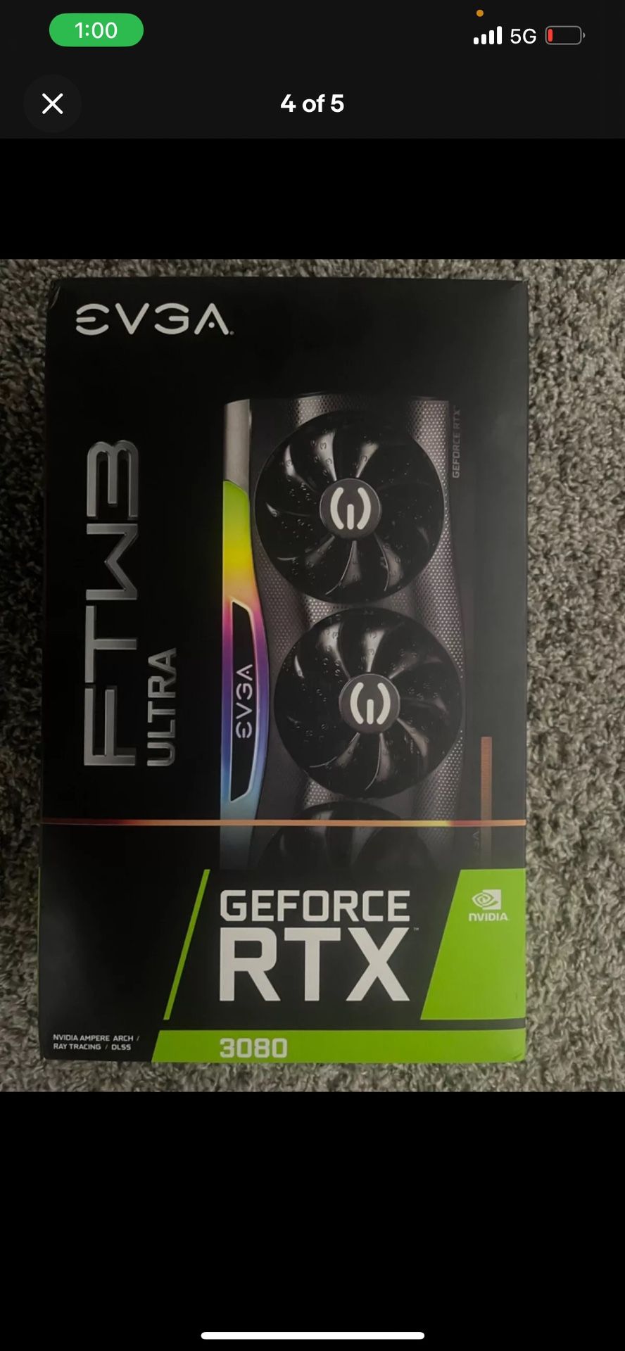 EVGA GeForce RTX 3080 FTW3 ULTRA GAMING, 10G-P5-3897-KL, 10GB GDDR6X, iCX3 Techn
