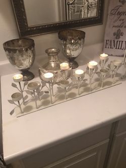 Shabby chic tea light candle holder