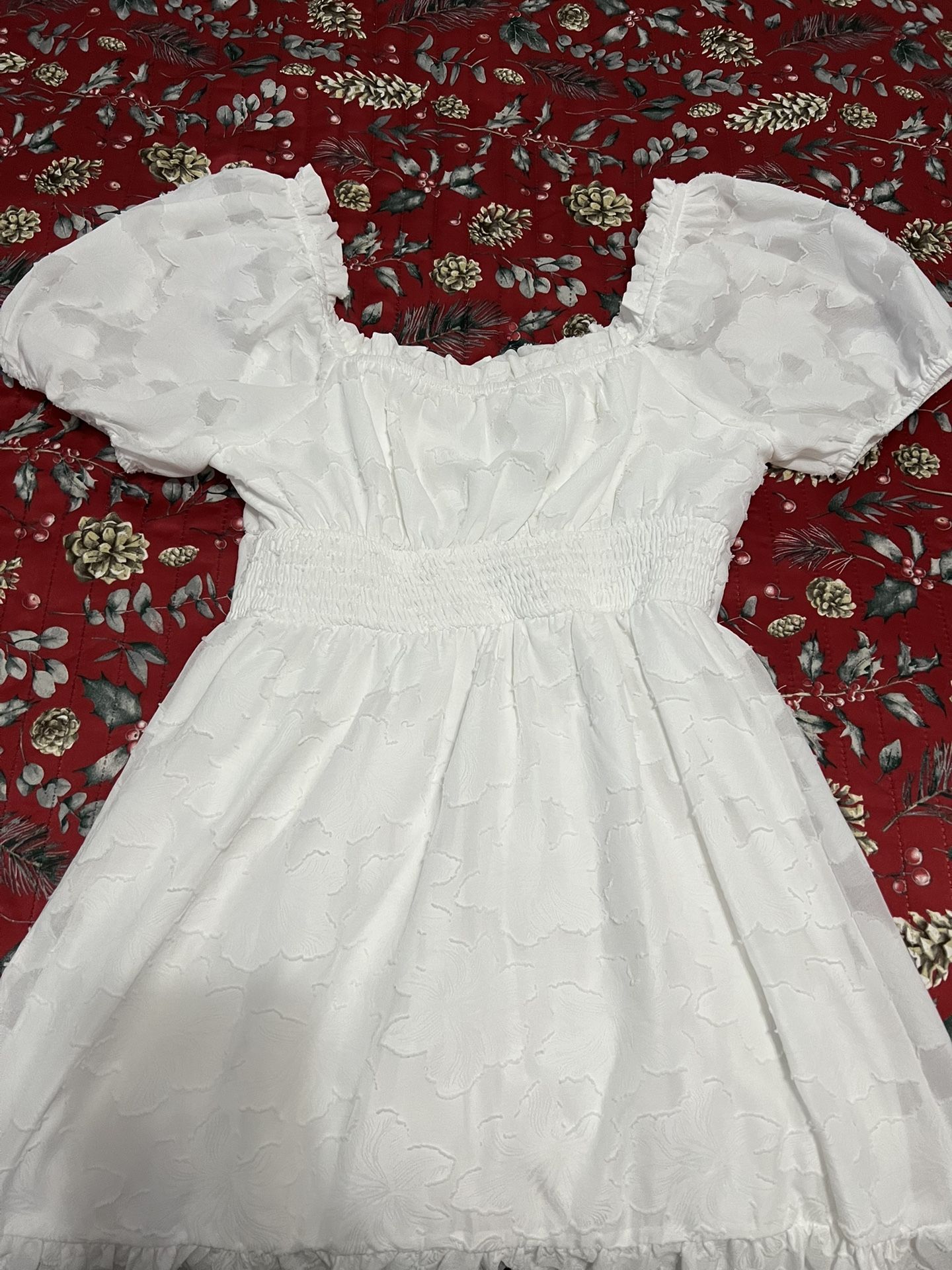 WHITE FLORAL DRESS 👗