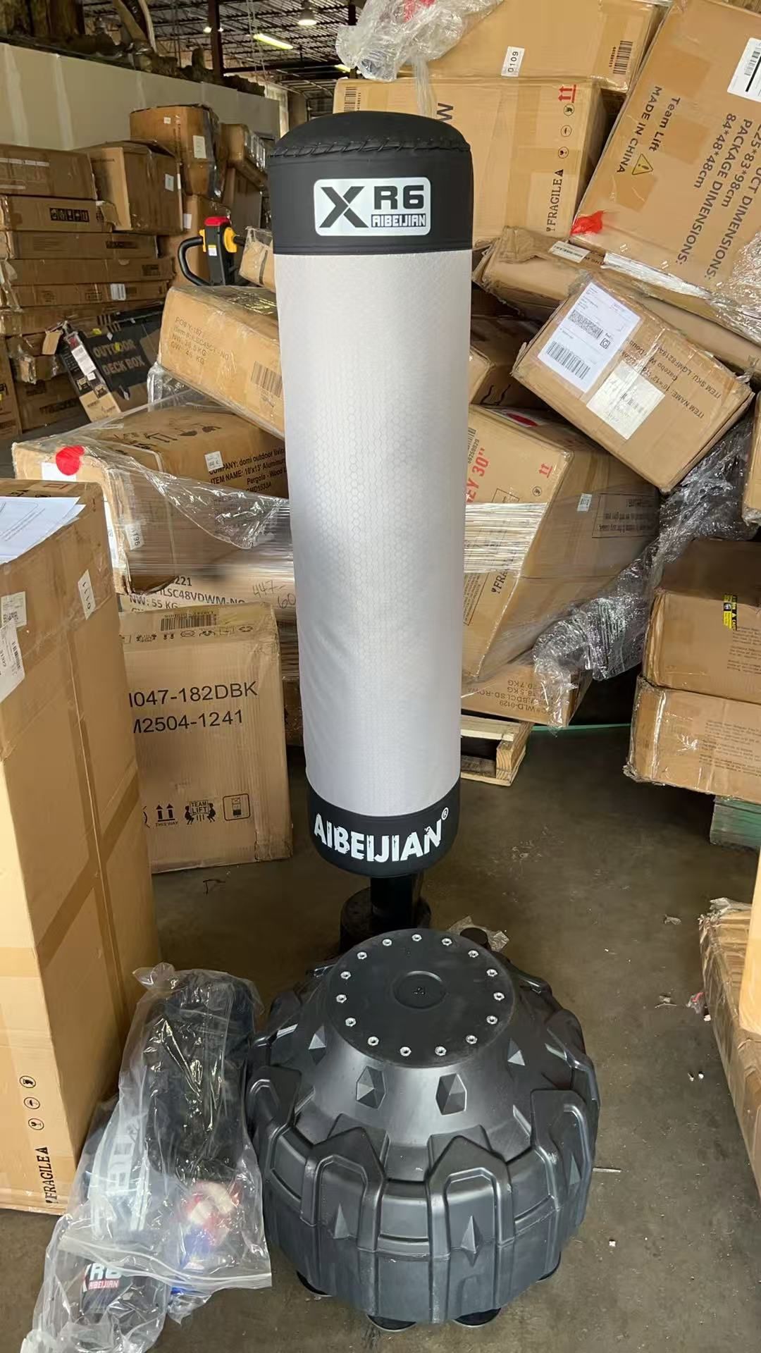 Smart punching bag with two pair of boxing gloves $130