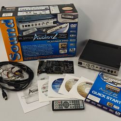 Creative Sound Blaster Audigy 2 ZS Platinum Pro SB0360 - Excellent Condition, Complete Kit w/ Box, Remote & Software