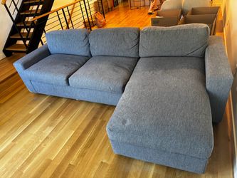 West Elm Urban 111” Right Chaise Sleeper Sectional with Storage
