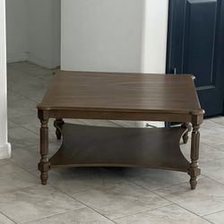 New Locke Solid Wood Square Coffee Table Antique Oak Color 
