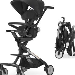 évolur Velo Rider Travel Stroller – Compact, Lightweight Umbrella Stroller for Toddlers 6–36 Months, One-Hand Fold, Footrest, Rear Platform, 5-Point H