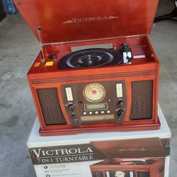 VICTROLA 7- IN - 1  Bluetooth Record Player With CD Recording!!