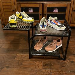 Shoe Rack Made Of Metal / 3 Tier / 17 1/2 X 30 X 14 