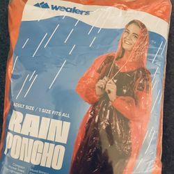 Rain Poncho Color Orange