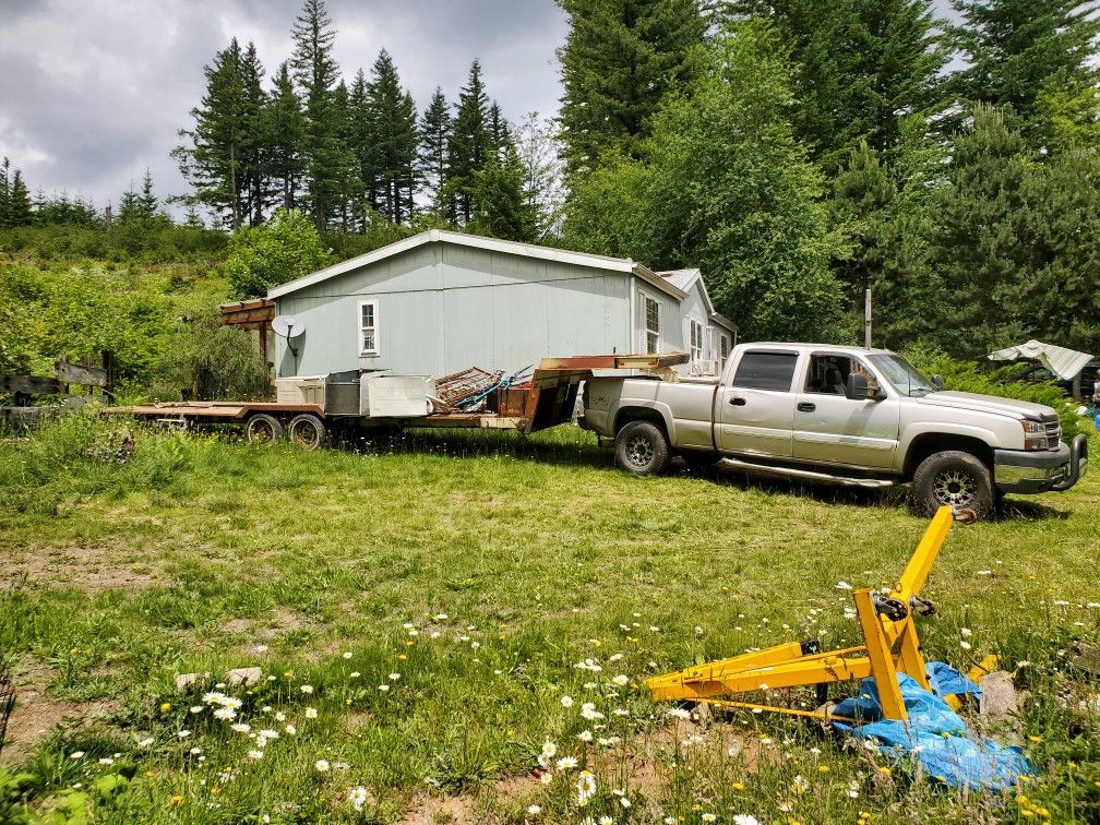 5th wheel flatbed trailer 35'