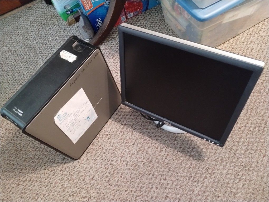 Older Desktop Computer & Monitor No HD or keyboard 