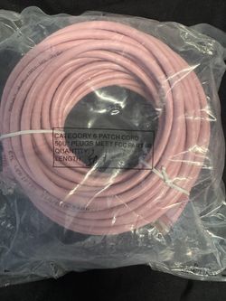 50 Foot CAT 6 Ethernet Cable (pink)