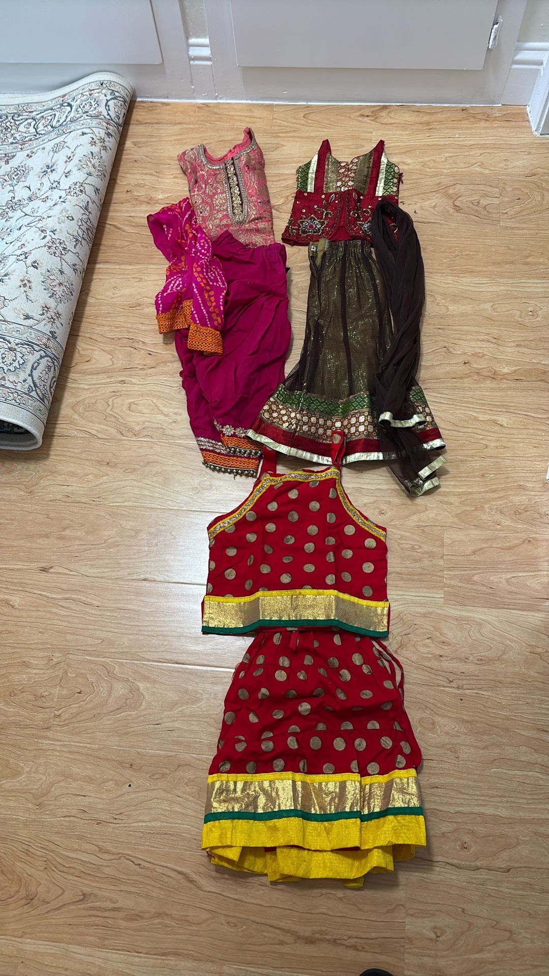 3 Indian Outfits For Girl Age 4 to 5 Years.
