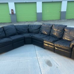 Large Leather Sectional