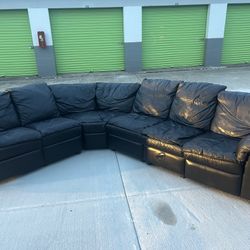 Large Leather Sectional