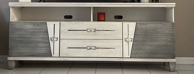 Tv stand - off white / gray
