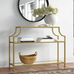 43” Console/Entry/Foyer Table with Gold Matte Finish 