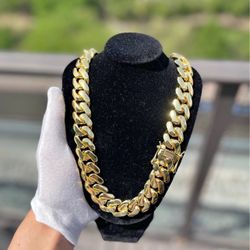 18K Miami Cuban Link Gold Plated Chain 20mm - 24inch 