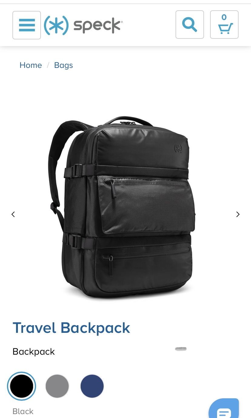 Speck travel backpack new