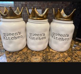 Crown kitchen canisters