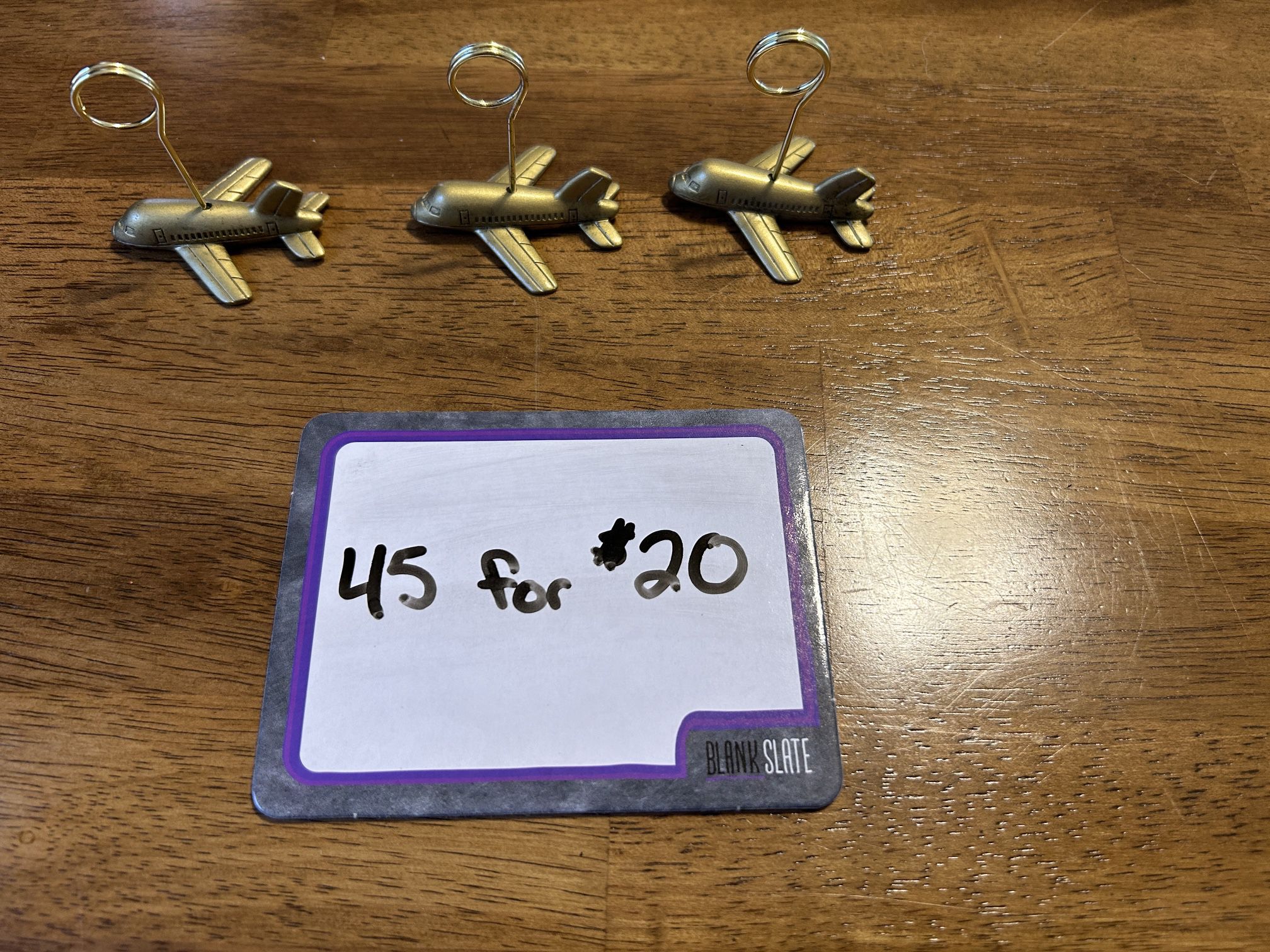 Airplane Place Card Holders