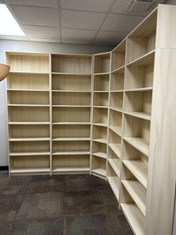 Four Ikea Billy Bookcases w/ Height Extensions
