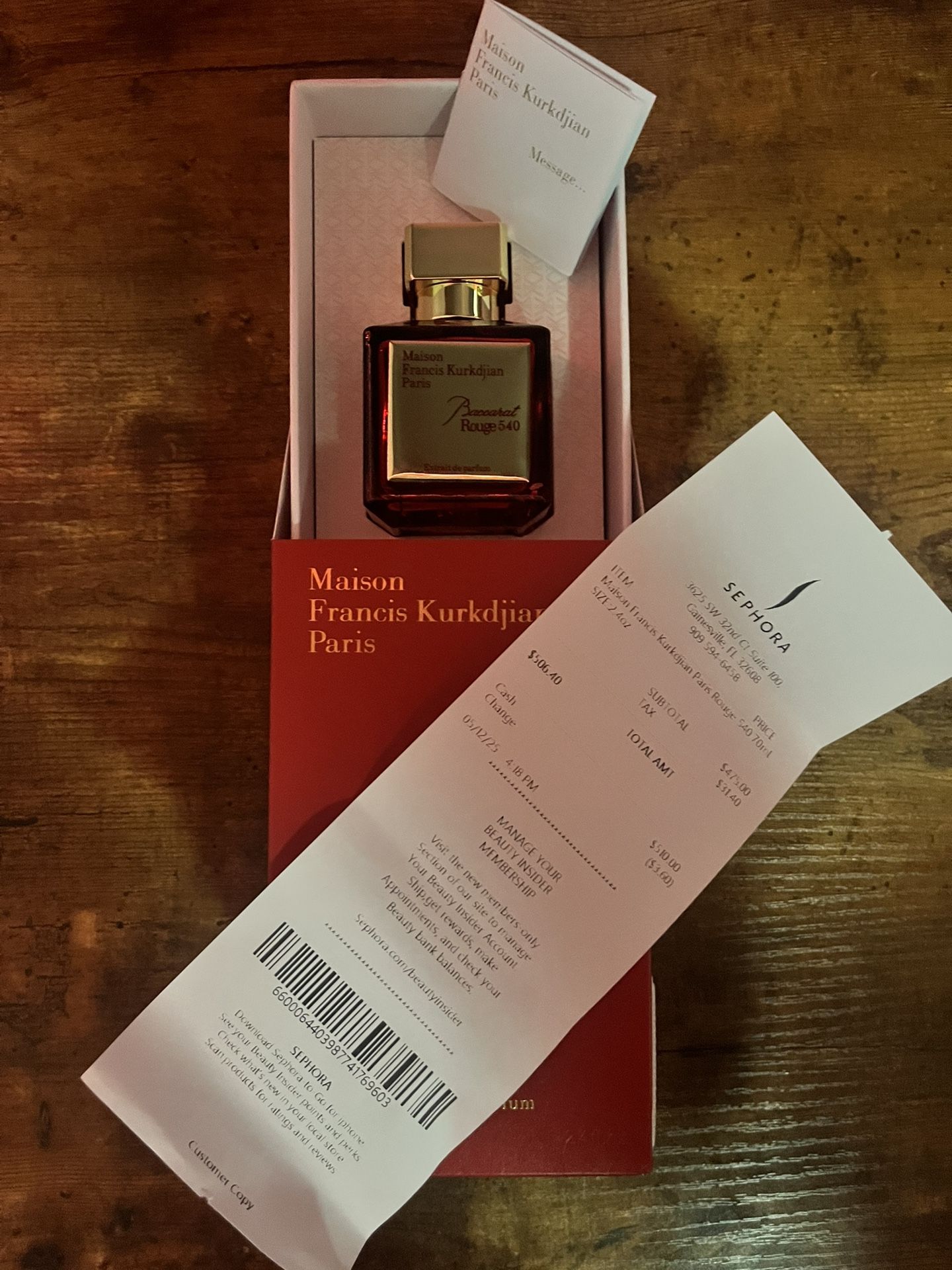 Maison Francis Kurkdjian Baccarat Rouge 540 EDP 2.4Oz-70ml New & Sealed 100% Authentic
