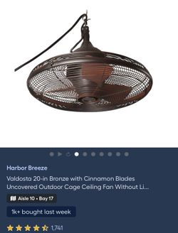 Portable outdoor ceiling fan