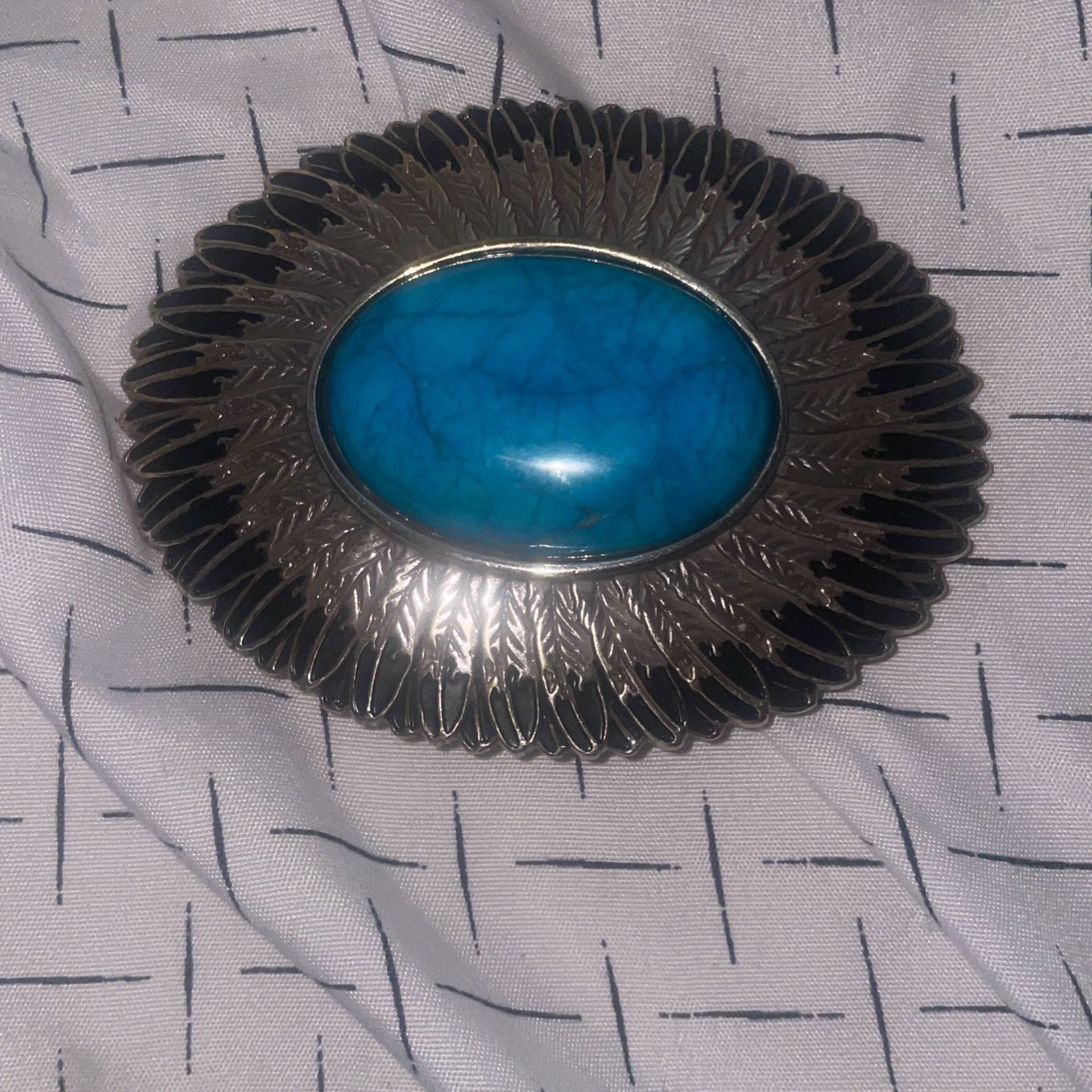 Vintage Turquoise Belt Buckle