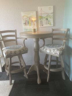 Bar style dining set. Two Chairs.