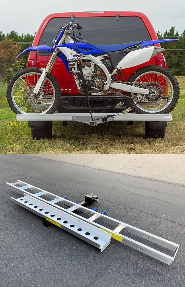 New $90 Aluminum Foldable Motorcycle Loading Ramp, Scooter, Wheel Chair, Motorbike (Max 450 lbs)