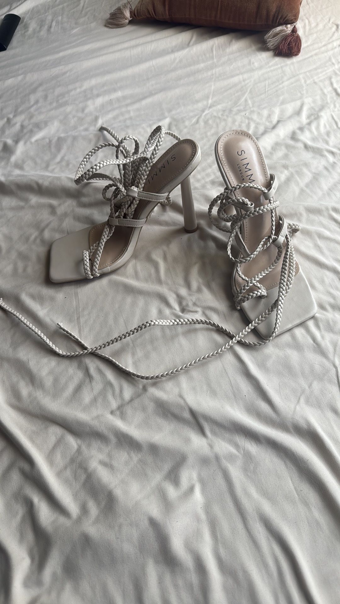 Simmi London Cream Strappy Heels