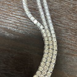 Diamond Tennis Chains Mossiante Pass Diamond Tester 16” 18” 20” 