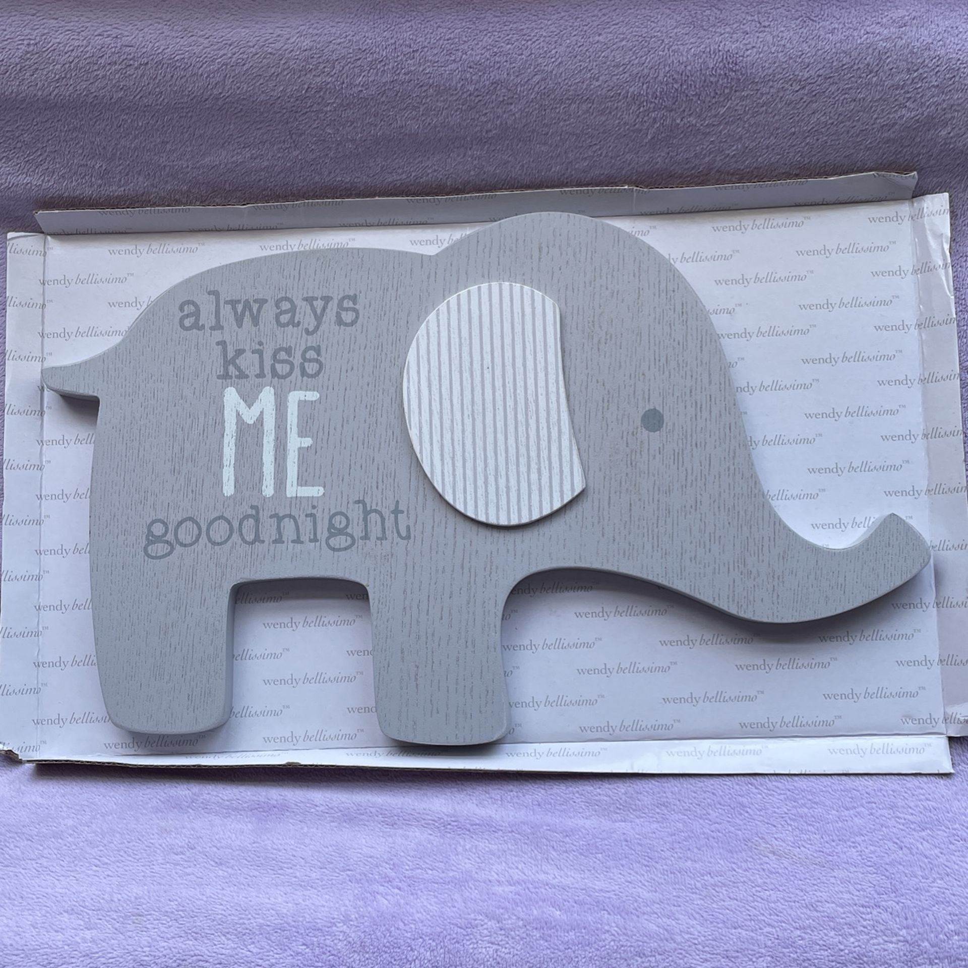 Wendy Bellissimo Elephant Wall Art For Nursery