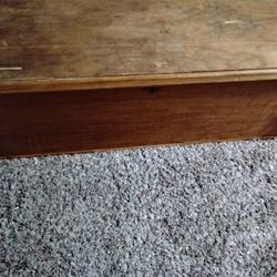 Wonderfully Worn Wooden Trunk 