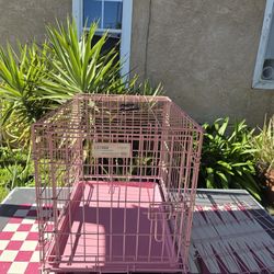 iCrate Pretty in Pink Fashion Edition single-door dog crate