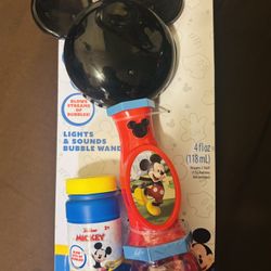 New Disney Mickey Mouse Lights And Sound Bubble Wand