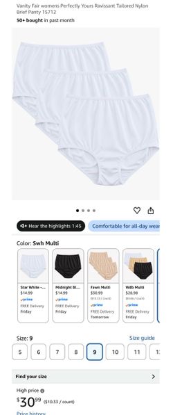 Vanity Fair women’s brief panty – three pack