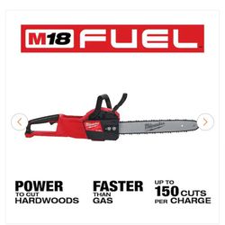 Milwaukee M18 16” Chainsaw Kit With 5.0 High Output Battery. 