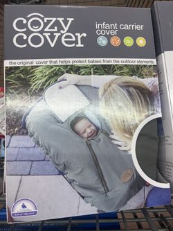 Cozy Cover 2-in-1 Infant Carrier Baby Car Seat Cover, Gray