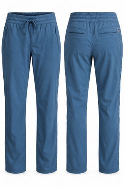Kuhl Womens Freeflex Move Pants Large Short Blue Stretch Hiking Travel Drawstring